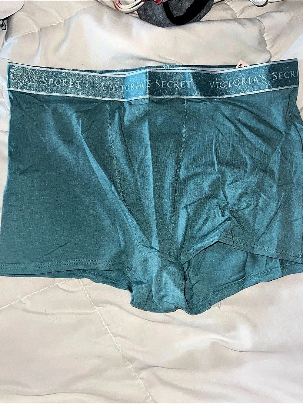 Victoria's Secret High-Waist Boy Short Blue Medium